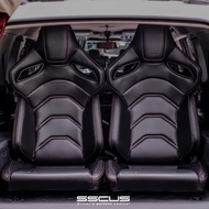 SSCUS Semi Bucket Racing Seat UNIQ Red & Black