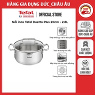 Tefal Duetto single pot 18/ 20/ 22/ 24 cm, stainless steel, water level measuring line