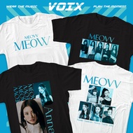 Kaos Kpop MEOVV "MEOW" Tee - Sooin, Gawon, Anna, Narin, Ella Cotton Short Sleeve Tops
