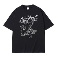 Rapper Lil Peep Crybaby Graphic Print Tshirt Men Hip Hop Vintage Streetwear Male Ocollar T Mens Over
