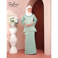 Kurung Moden Lace Dutchess Satin Mint Green Baby Blue