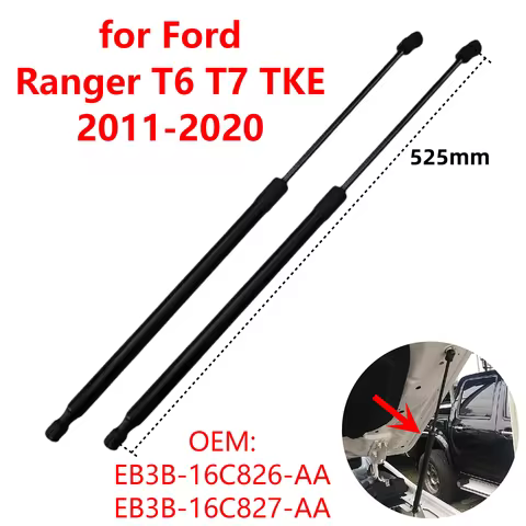 2Pcs EB3B16C826AA Car Front Engine Bonnet Hood Gas Struts Lift Support Rods for Ford Ranger T6 T7 TK