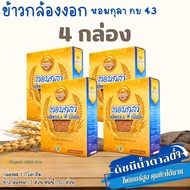 ข้าวกล้องงอก กข43 ดัชนีน้ำตาลต่ำ ข้าวเพื่อสุขภาพ ข้าวออร์แกนิค กล่องละ 1 กก.
