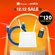 [12.12] Prolink Birthday Box RM120 Portable WiFi Router Free AX900 USB WiFi Adapter & CAT6 Ethernet 