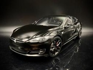 【收藏模人】原廠精品 Tesla Model S 特斯拉 毛豆S 黑色 電動車 1:18 1/18