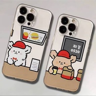 Club Puppy Couple Suitable for OPPO A98 A57 A73 A53 A9 Reno 11Pro 10Pro+8Pro 8T Protective Case Cute