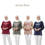 Amiably H0091 BEST Blouse Wanita Printed Soft Cotton Jersey