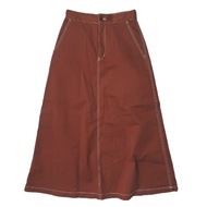 ADAM ET ROPE 19SS 刺繡長喇叭裙 GAC-09490 38碼ブラウン棉質下裝 [二手] [ADAM ET ROPE]