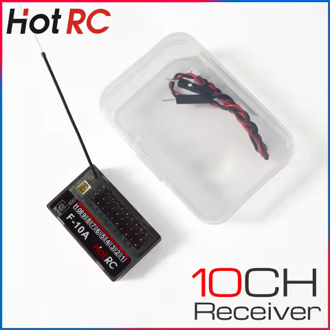 HOTRC F-10A 10 Channel Receiver 10CH 2.4GHz 0-27V Voltage Return RC Receiver For Transmitter CT10B C