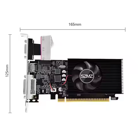 HGHO SZMZ GT730 4GB DDR3 128Bit Graphics Card with Cooling Fan Low Profile Graphics Card for Office/