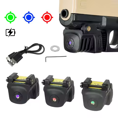 Blue Green Red Dot Laser Sight USB Rechargeable Glock 17 19 Taurus G2C Pistol Gun Fit For Picatinny