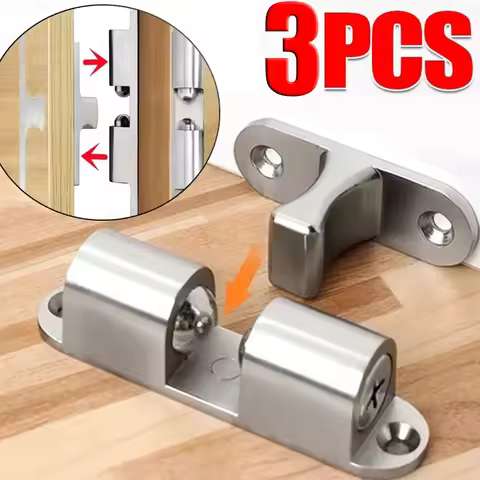 3 Pcs Furniture Door Ball Latch Brass Double Roller Spring Ball Catch Latches Cabinet Closet Door Ad
