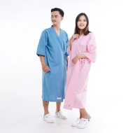 LINCURT - Unisex Short Sleeve Plain and Patterned Inpatient Kimono Pajamas