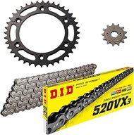D.I.D DH-08 F/R Sprocket 3-Piece Replacement Kit HONDA XR250/BAJA 97-07