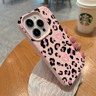 Korea Y2K Style Soft Silicone Leopard Glitter Heart Case Oppo Reno 15F 5G A6X A6 14F A5 2025 A6T Pro