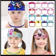 Cartoon Face Shield For Children Protective Tools Anti-saliva/Dust-proof /Anti-fogx Included Frames Ready Stock