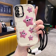 Casing hp for OPPO A74 A95 F19 F19s Reno 6 Lite Case Casing Fan Star Pattern Silicone HP Case Person