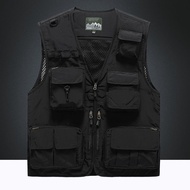 Multi-Pocket Vest for Men, Thin Work Vest