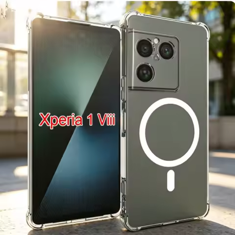 For Sony Xperia 1 VIII For Magsafe Magnetic Transparent Case For Sony Xperia 10vii 5v Airbag Soft Si