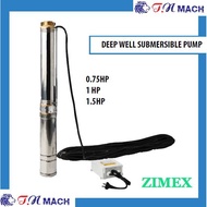 DEEP WELL PUMP C/W CABLE & CONTROL BOX  BRAND ZIMEX 0.75HP / 1HP / 1.5HP /2.0HP