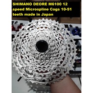 Shimano DEORE CS M6100 12 speed Microspline Cogs [ 10-51 teeth ] made in Japan w/ box