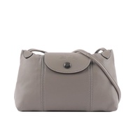 LONGCHAMP LE PLIAGE CUIR小羊皮斜背包（班鳩灰）_廠商直送