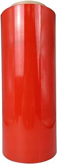 Red Stretch Wrap Plastic Wrap Roll 12”×1000ft 80 Gauge Storage Industrial Wrap Roll Packing Shrink Wrap Film for Moving Shipping