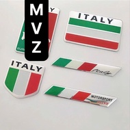 ITALY FLAG ALUMINUM STICKER