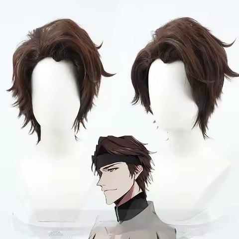 BLEACH Anime Sosuke Aizen Cosplay Wig Anime Roleplay Party Costume Prop Synthetic Hair