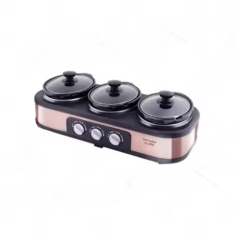 Three-head Ceramic Electric Stew Pot Multifunctional Slow Cooker Health Rice Cooker