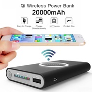 ROMOSS Power Bank 20000mAh Qi Wireless Fast CHARGING Powerbank แบบพกพา Slim Powerbank มือถือ USB DUAL OUTPUT + 1 เอาต์พุตไร้สายสำหรับ Samsung Huawei Xiaomi Kuasa แบบพกพา PK Xiaomi Mi Powerbank