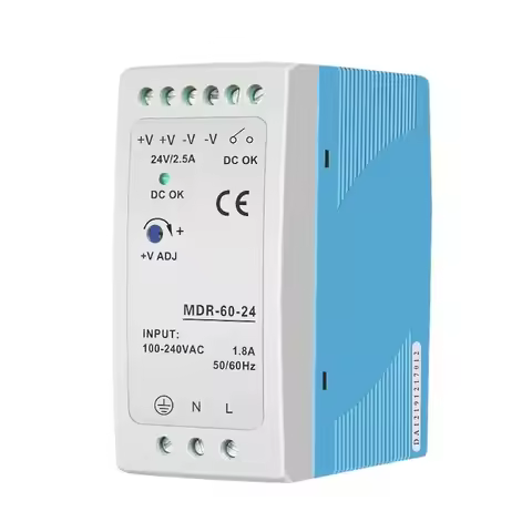 Industrial MDR-60-24 24V 2.5A 60W DIN Rail Power Supply MDR-60