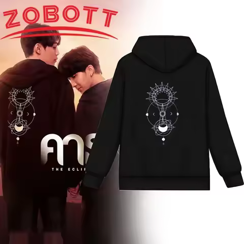 The Eclipse First Khaotung Cosplay Black Hoodie TV Series คาธ Unisex Adult Sweatshirt Coat Winter Wa