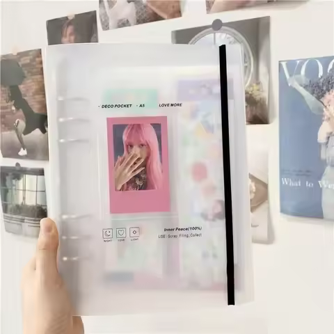 A5 Kpop Photocard Holder Binding Photo Cards Holder in Polaroid Album Book 3 Inches Heart Photo Card