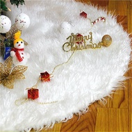 Christmas Tree Skirt Pure White Long Hair Tree Skirt Christmas Tree Decorative Apron Christmas-Tree Skirt Christmas-Tree