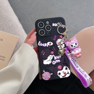 For Huawei Y5 2018 Y5 Prime Y5P Y6P Y6 2018 Y6 2018 Y5 Lite 2018 Prime 2018 Y6 2019 Y6 Pro 2019 Y6S Cute Kulomi Phone Case With Toy Key Chain Wrist Strap