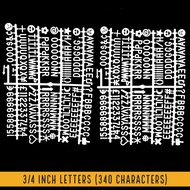 3/4 INCH LETTERS (340 CHARACTERS)FOR FELT LETTER BOARD PLASTIC WHITE READY STOCK