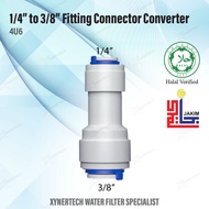 4U6 Fitting For Water Filter Piping 1/4" to 3/8" Converter 1/4" Water Pipe To 3/8" Water Pipe