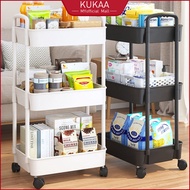 IKEA Trolley Rack Kitchen Rack Storage Trolley Kitchen Rack Plastic Trolley Rolling Utility Cart 推车