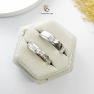 Silver Couple Wedding Ring Free Engraved Name Ring Box
