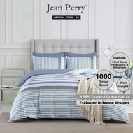 Jean Perry Luxury Hotel 1000TC Cotton Bedsheet Set I Fitted Sheet I Bedsheet Cover