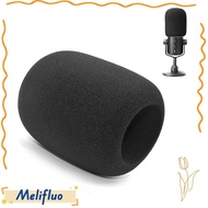 MELIFLUO Mic Windscreen Cover, Replacement Windproof Microphone Pop Filter, Flocked Sponge Foam Micr