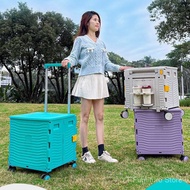 Outdoor Camping Folding Shopping Cart/Household Portable Express Trolley Stall Trolley 85L Storage B