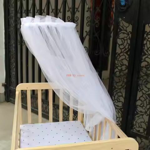 28TD Cribs Net Canopy Curtains for Bed,Baby Infant Toddler Bed Dome Cot Netting Crib Bedding Set
