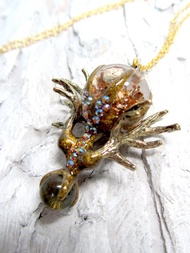 TIMBEE LO 金色魔法權杖頸鍊 吊墜 金箔水晶球 實物流動 另可訂製銀箔款 Malenfient