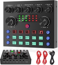 อินเทอร์เฟซเสียงมิกเซอร์ DJ การ์ดเสียง V8S อุปกรณ์พอดคาสต์ การ์ดเสียง V8S เวอร์ชันล่าสุด เหมาะสำหรับ