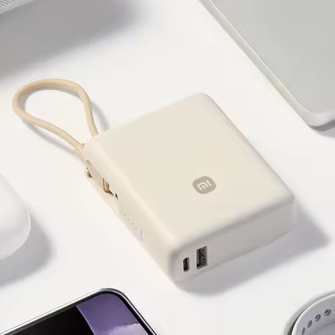 XIAOMI Power Bank 10000 mAh 33 W with Built‑in USB‑C Cable – 2‑Way Fast Charge,Portable Powerbank Fo