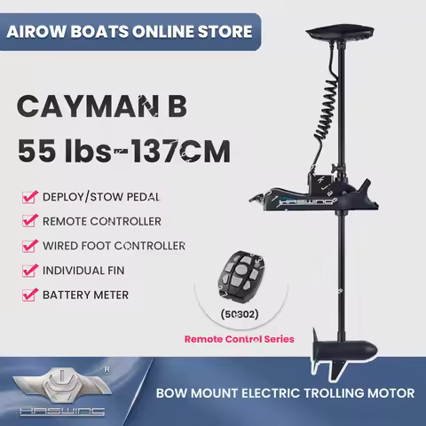 Haswing 55Lbs Trolling Motor, 12V Bow Mount Electric Boat Engine,GPS Positioning Top Current Machine