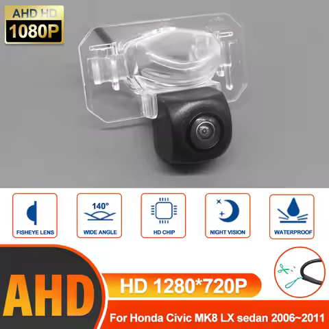 140 Degree HD CCD AHD Reverse Rear View Camera For Honda Civic MK8 LX sedan 2006 2007 2008 2009 2010