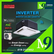 [MIGA] ASCON Inverter Ceiling Cassette / Air Conditioner R32 WiFi (A3CKY20FF/A3CKY25FF/A3CKY30FF